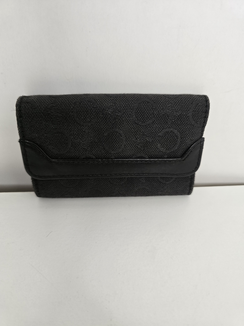 Celine Black Signature Pattern Trifold Wallet Exellent Condition